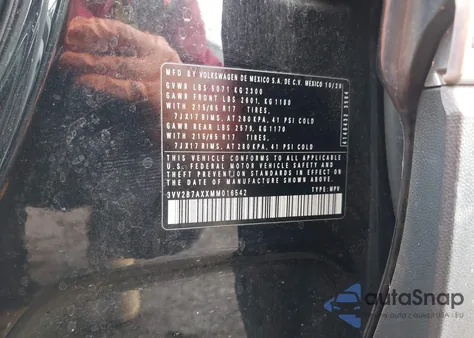 2021 Volkswagen Tiguan 2.0T Se/2.0T Se R-Line Black/2.0T Sel from USA, damaged, VIN 3VV2B7AXXMM016542